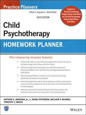 cover image of Child Psychotherapy Homework Planner